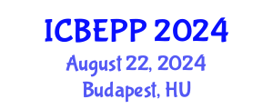 International Conference on Behavioural Economics and Public Policy (ICBEPP) August 22, 2024 - Budapest, Hungary
