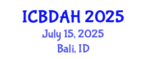 International Conference on Big Data Analytics in Healthcare (ICBDAH) July 15, 2025 - Bali, Indonesia