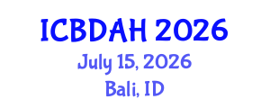 International Conference on Big Data Analytics in Healthcare (ICBDAH) July 15, 2026 - Bali, Indonesia