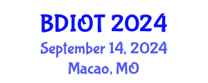 International Conference on Big Data and Internet of Things (BDIOT) September 14, 2024 - Macao, Macao