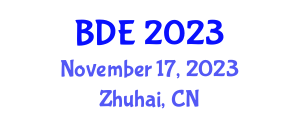 International Conference on Big Data Engineering (BDE) November 17, 2023 - Zhuhai, China International Conference on Big Data Engineering (BDE) November 17, 2023 - Zhuhai, China