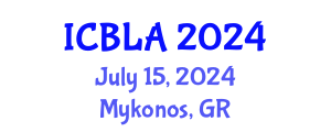 International Conference on Bilingualism and Language Acquisition (ICBLA) July 15, 2024 - Mykonos, Greece