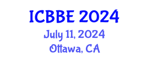 International Conference on Biochemical and Biomedical Engineering (ICBBE) July 11, 2024 - Ottawa, Canada