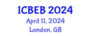 International Conference on Biochemical Engineering and Bioengineering (ICBEB) April 11, 2024 - London, United Kingdom