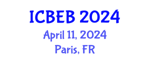 International Conference on Biochemical Engineering and Bioengineering (ICBEB) April 11, 2024 - Paris, France