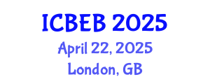 International Conference on Biochemical Engineering and Bioengineering (ICBEB) April 22, 2025 - London, United Kingdom