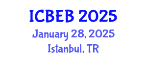 International Conference on Biochemical Engineering and Bioengineering (ICBEB) January 28, 2025 - Istanbul, Turkey