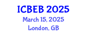 International Conference on Biochemical Engineering and Bioengineering (ICBEB) March 15, 2025 - London, United Kingdom