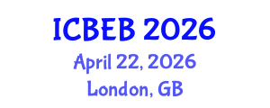 International Conference on Biochemical Engineering and Bioengineering (ICBEB) April 22, 2026 - London, United Kingdom