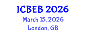 International Conference on Biochemical Engineering and Bioengineering (ICBEB) March 15, 2026 - London, United Kingdom