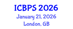 International Conference on Biochemistry and Pharmaceutical Sciences (ICBPS) January 21, 2026 - London, United Kingdom