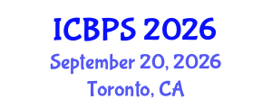 International Conference on Biochemistry and Pharmaceutical Sciences (ICBPS) September 20, 2026 - Toronto, Canada