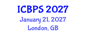 International Conference on Biochemistry and Pharmaceutical Sciences (ICBPS) January 21, 2027 - London, United Kingdom International Conference on Biochemistry and Pharmaceutical Sciences (ICBPS) January 21, 2027 - London, United Kingdom