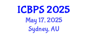 International Conference on Bioengineering and Pharmaceutical Sciences (ICBPS) May 17, 2025 - Sydney, Australia