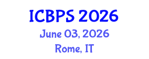 International Conference on Bioengineering and Pharmaceutical Sciences (ICBPS) June 03, 2026 - Rome, Italy