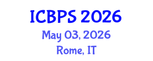 International Conference on Bioengineering and Pharmaceutical Sciences (ICBPS) May 03, 2026 - Rome, Italy