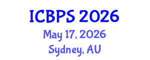 International Conference on Bioengineering and Pharmaceutical Sciences (ICBPS) May 17, 2026 - Sydney, Australia