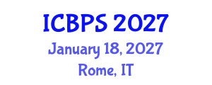 International Conference on Bioengineering and Pharmaceutical Sciences (ICBPS) January 18, 2027 - Rome, Italy International Conference on Bioengineering and Pharmaceutical Sciences (ICBPS) January 18, 2027 - Rome, Italy