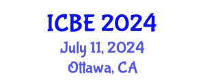 International Conference on Bioengineering (ICBE) July 11, 2024 - Ottawa, Canada