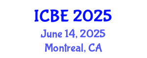 International Conference on Bioengineering (ICBE) June 14, 2025 - Montreal, Canada