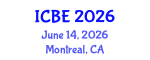 International Conference on Bioengineering (ICBE) June 14, 2026 - Montreal, Canada