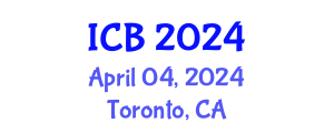 International Conference on Bioethics (ICB) April 04, 2024 - Toronto, Canada