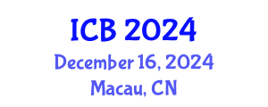 International Conference on Bioethics (ICB) December 16, 2024 - Macau, China