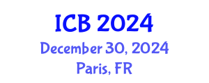 International Conference on Bioethics (ICB) December 30, 2024 - Paris, France