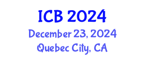 International Conference on Bioethics (ICB) December 23, 2024 - Quebec City, Canada