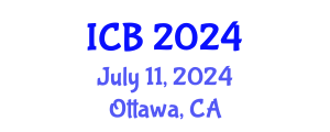 International Conference on Bioethics (ICB) July 11, 2024 - Ottawa, Canada