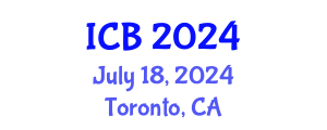 International Conference on Bioethics (ICB) July 18, 2024 - Toronto, Canada