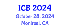 International Conference on Bioethics (ICB) October 28, 2024 - Montreal, Canada