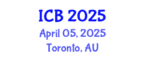 International Conference on Bioethics (ICB) April 05, 2025 - Toronto, Australia