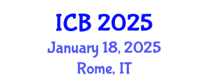 International Conference on Bioethics (ICB) January 18, 2025 - Rome, Italy