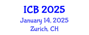 International Conference on Bioethics (ICB) January 14, 2025 - Zurich, Switzerland