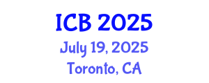 International Conference on Bioethics (ICB) July 19, 2025 - Toronto, Canada