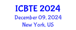 International Conference on Biogeochemistry of Trace Elements (ICBTE) December 09, 2024 - New York, United States
