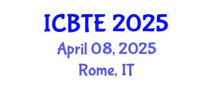 International Conference on Biogeochemistry of Trace Elements (ICBTE) April 08, 2025 - Rome, Italy