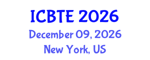 International Conference on Biogeochemistry of Trace Elements (ICBTE) December 09, 2026 - New York, United States International Conference on Biogeochemistry of Trace Elements (ICBTE) December 09, 2026 - New York, United States