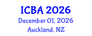International Conference on Biography and Autobiography (ICBA) December 01, 2026 - Auckland, New Zealand International Conference on Biography and Autobiography (ICBA) December 01, 2026 - Auckland, New Zealand