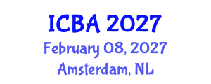 International Conference on Biography and Autobiography (ICBA) February 08, 2027 - Amsterdam, Netherlands International Conference on Biography and Autobiography (ICBA) February 08, 2027 - Amsterdam, Netherlands