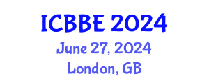 International Conference on Bioinformatics and Biomedical Engineering (ICBBE) June 27, 2024 - London, United Kingdom