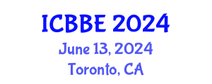 International Conference on Bioinformatics and Biomedical Engineering (ICBBE) June 13, 2024 - Toronto, Canada