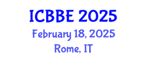 International Conference on Bioinformatics and Biomedical Engineering (ICBBE) February 18, 2025 - Rome, Italy