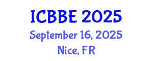 International Conference on Bioinformatics and Biomedical Engineering (ICBBE) September 16, 2025 - Nice, France