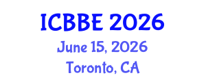 International Conference on Bioinformatics and Biomedical Engineering (ICBBE) June 15, 2026 - Toronto, Canada