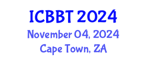 International Conference on Bioinformatics and Biomedical Technology (ICBBT) November 04, 2024 - Cape Town, South Africa