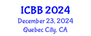 International Conference on Bioinformatics and Biomedicine (ICBB) December 23, 2024 - Quebec City, Canada