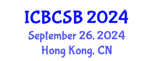 International Conference on Bioinformatics and Computational Systems Biology (ICBCSB) September 26, 2024 - Hong Kong, China