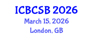 International Conference on Bioinformatics and Computational Systems Biology (ICBCSB) March 15, 2026 - London, United Kingdom